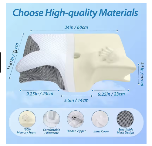 Kalara Home™ Ergonomic Cervical Traction Pillow